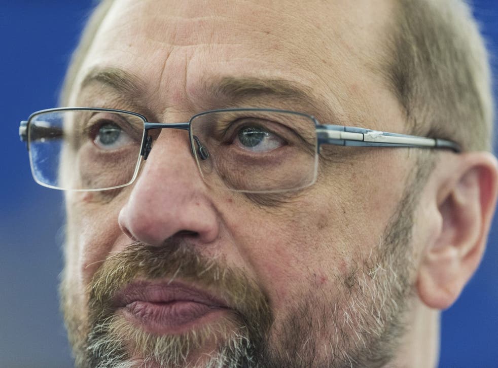 Martin Schulz last month in Strasbourg, France, before stepping down as president of the European Parliament