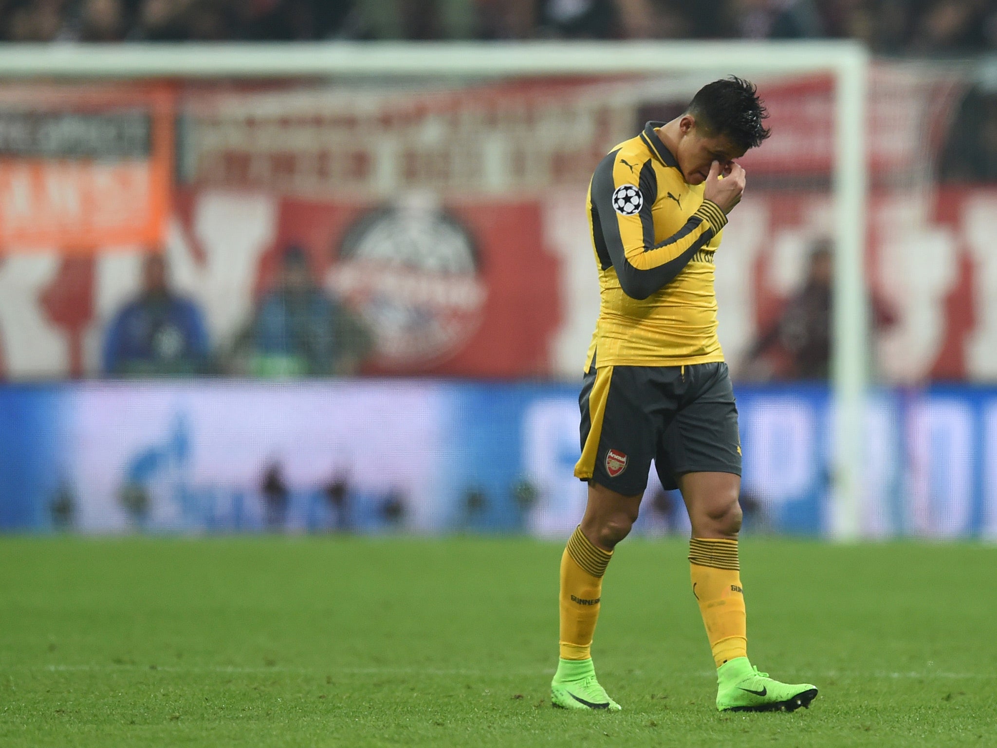 Alexis Sanchez was Arsenal's only bright spark in Wednesday's devastating defeat to Bayern Munich