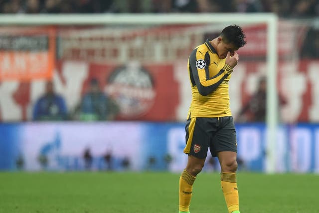 Alexis Sanchez was Arsenal's only bright spark in Wednesday's devastating defeat to Bayern Munich