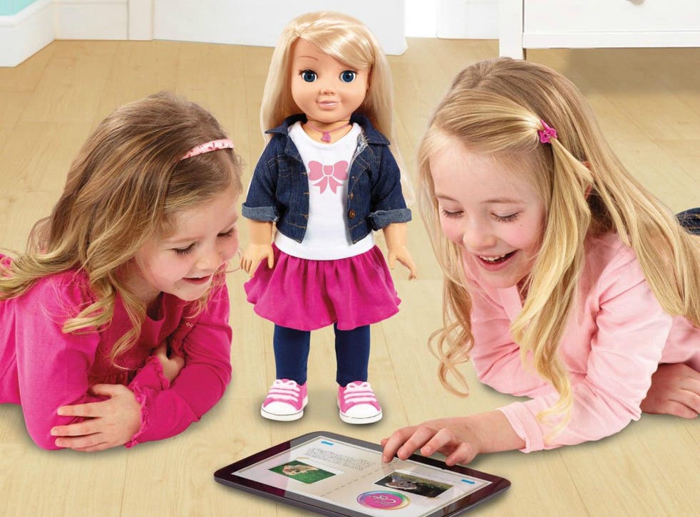 The doll answers users’ questions by using a web connection