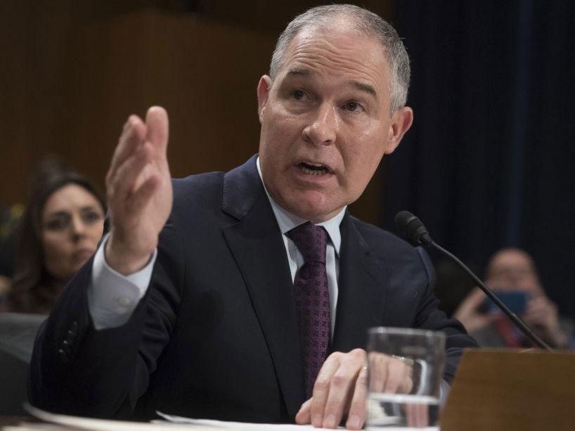 Scott Pruitt does not mention climate change in first speech as EPA director