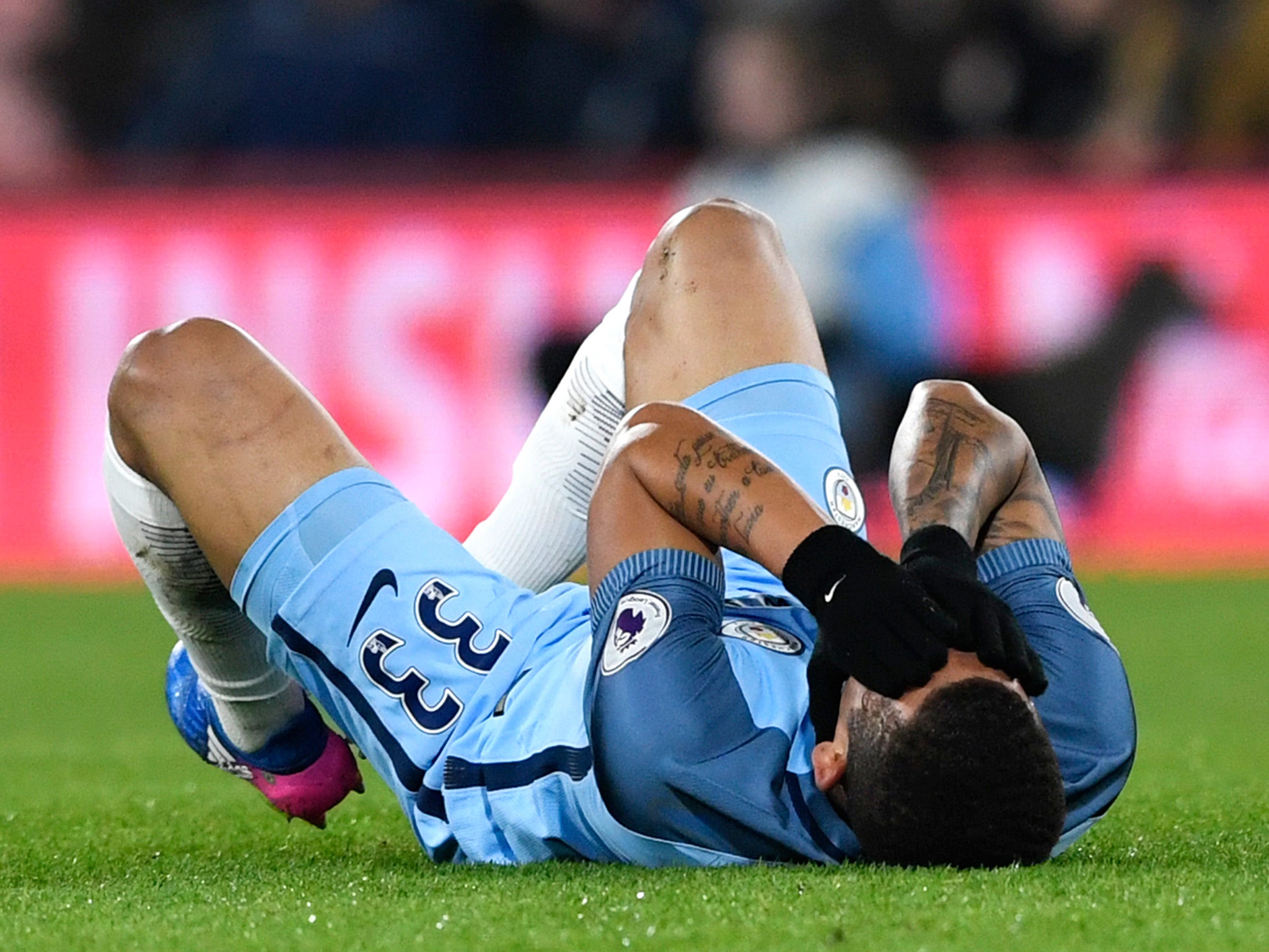 Gabriel Jesus suffered the injury in February but is back in training already