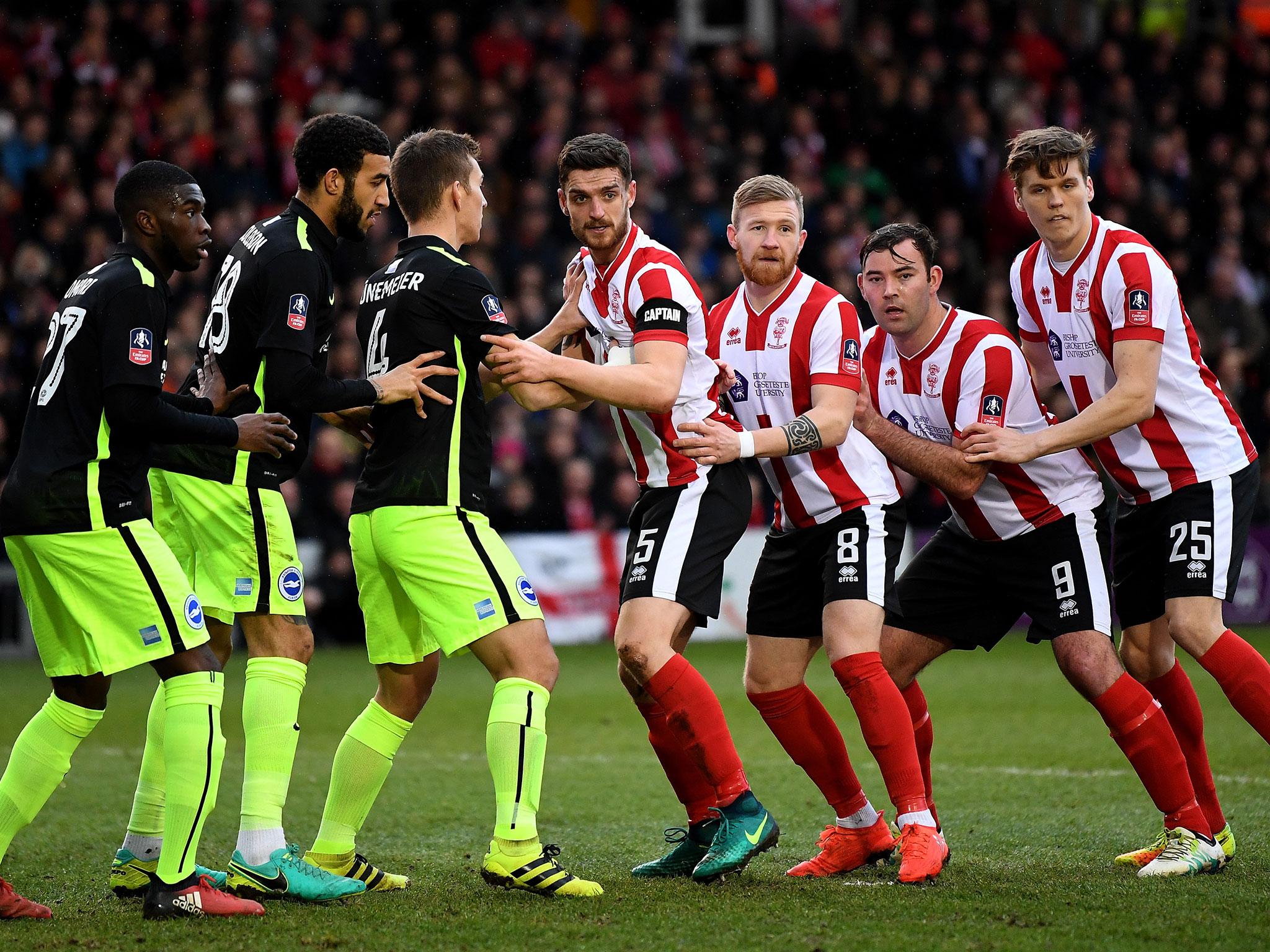 Video analysis is helping Lincoln's players to improve their performance in set-pieces
