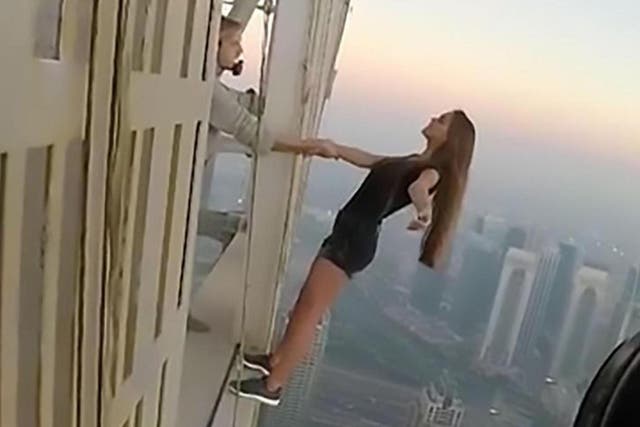 Russian model Viki Odintcova goes to great lengths (and heights) for her Instagram fix 