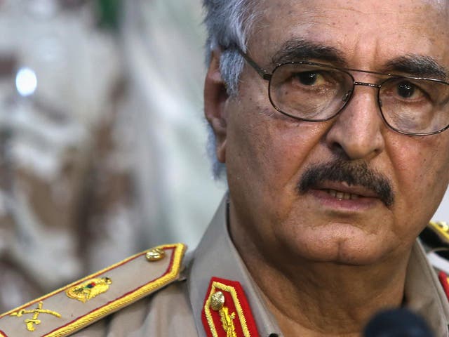Trump's team are exploring the option of backing renegade military strongman General Haftar 