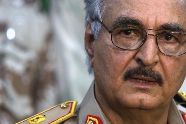 Trump's team are exploring the option of backing renegade military strongman General Haftar 