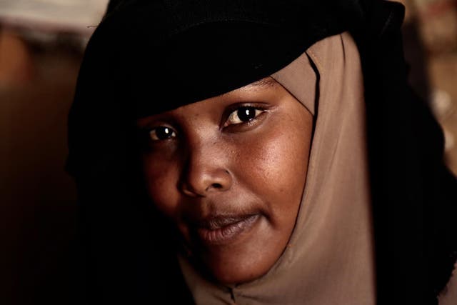 Hodan Ahmedan was sexually assaulted two days prior to this photograph being taken, on her way to the open air lavatories. Most women claim cases of sexual and gender-based violence (SGBV) are on the rise. They blame gangs of young men who operate in the area