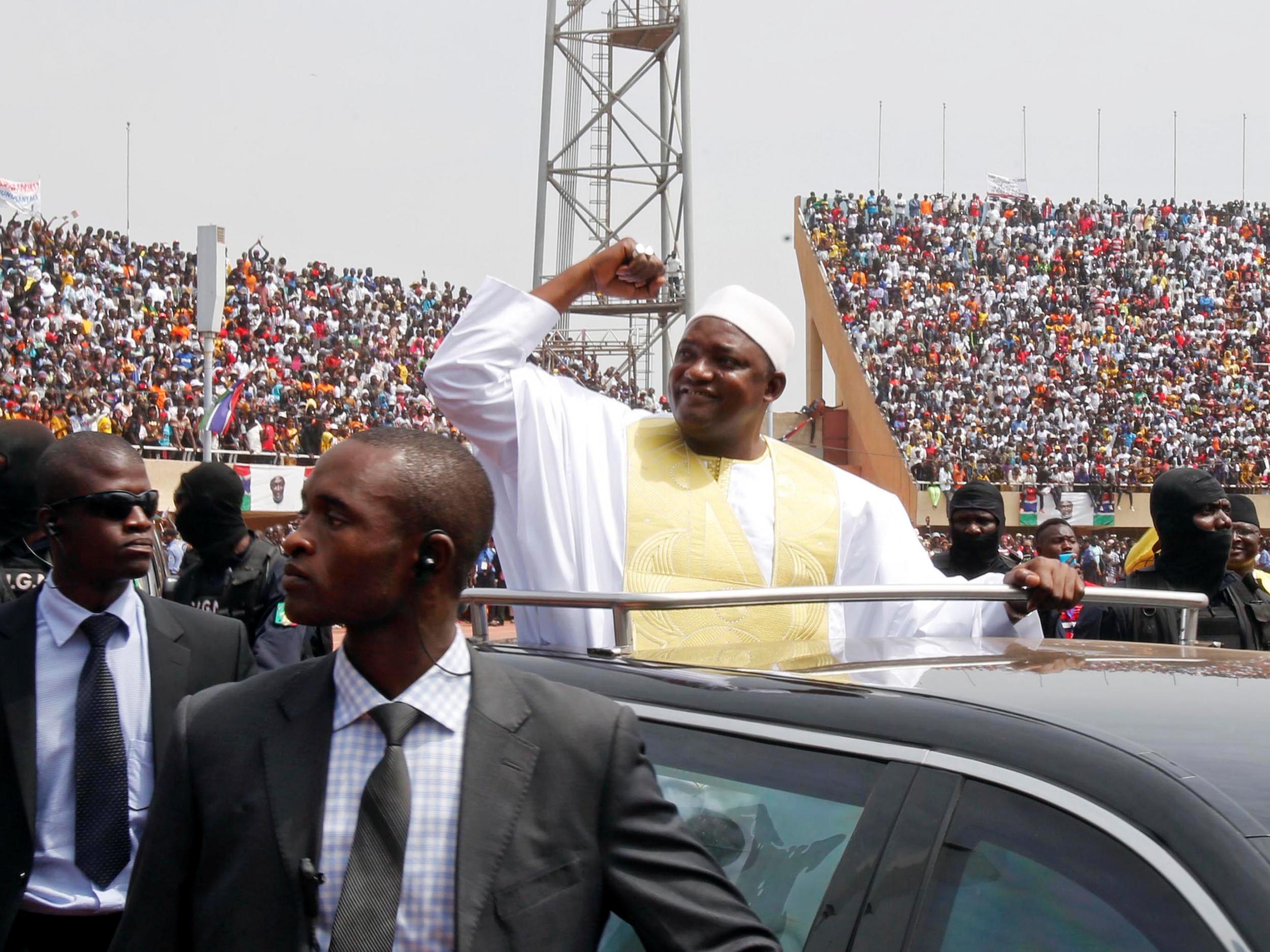 Gambia s new President Adama Barrow inaugurated after being forced