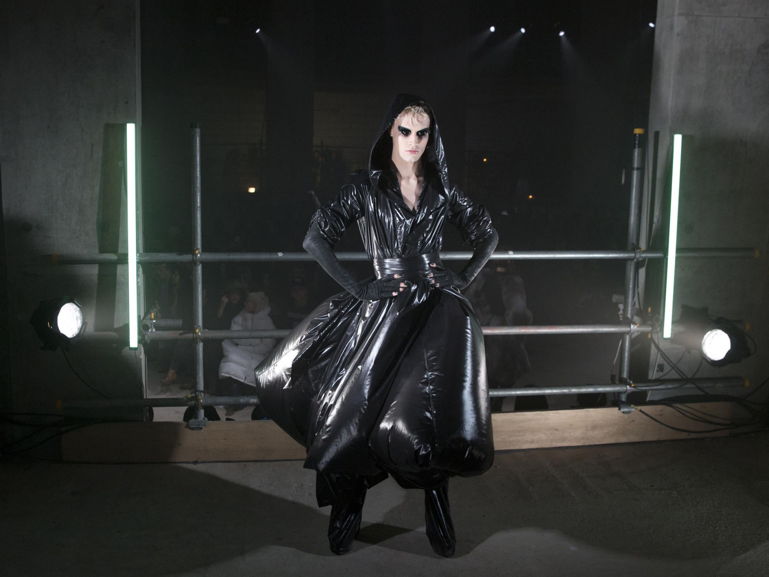Gareth Pugh’s collection was riffed with anarchy and extremism
