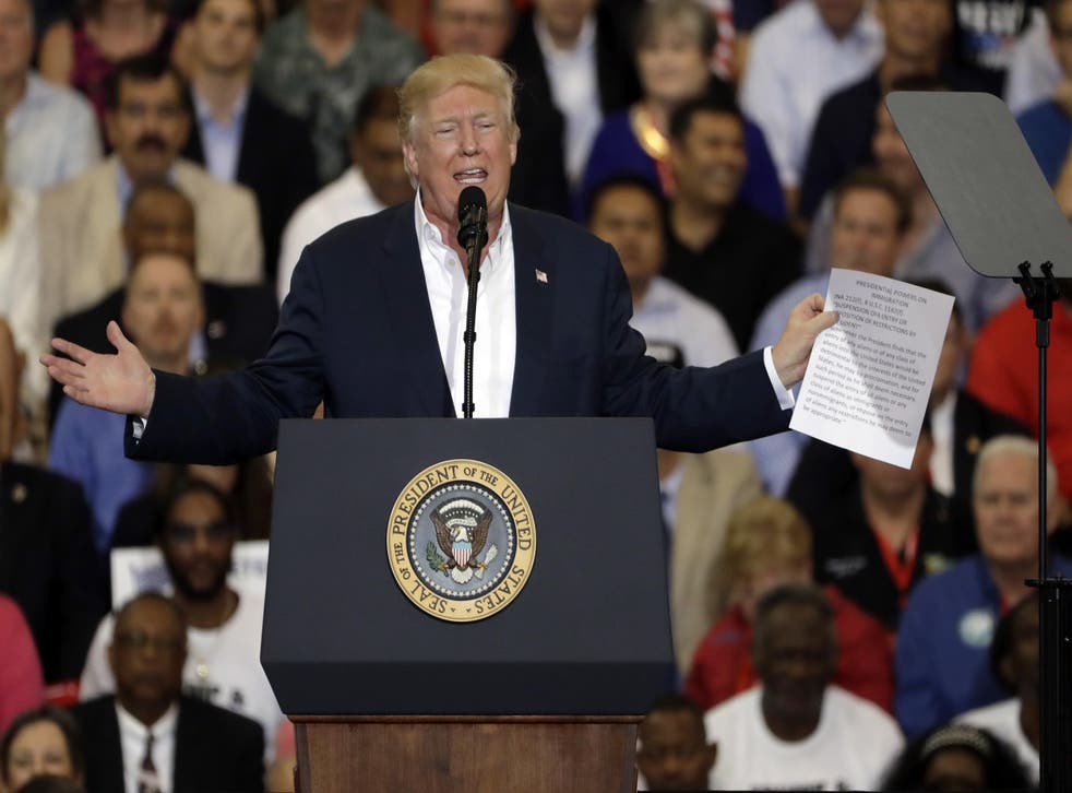 Donald Trump denounced the media at his Florida rally