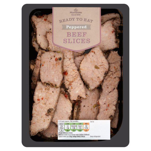 150g Ready To Eat Peppered Beef Slices recalled by Morrisons over infection risk have 21 February sell-by date