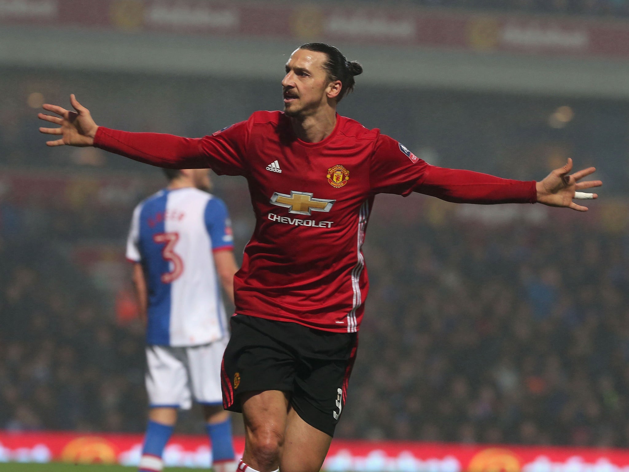 Zlatan Ibrahimovic picked up fellow substitute Paul Pogba's pass before firing in