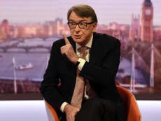 May should ‘bite the bullet and pay EU’s £52bn bill, says Mandelson