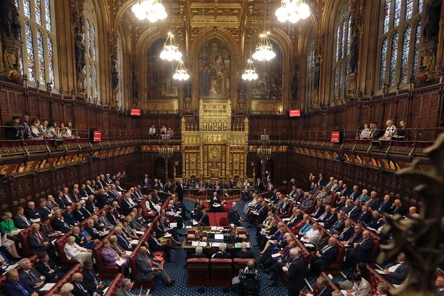 The House of Lords chamber in session