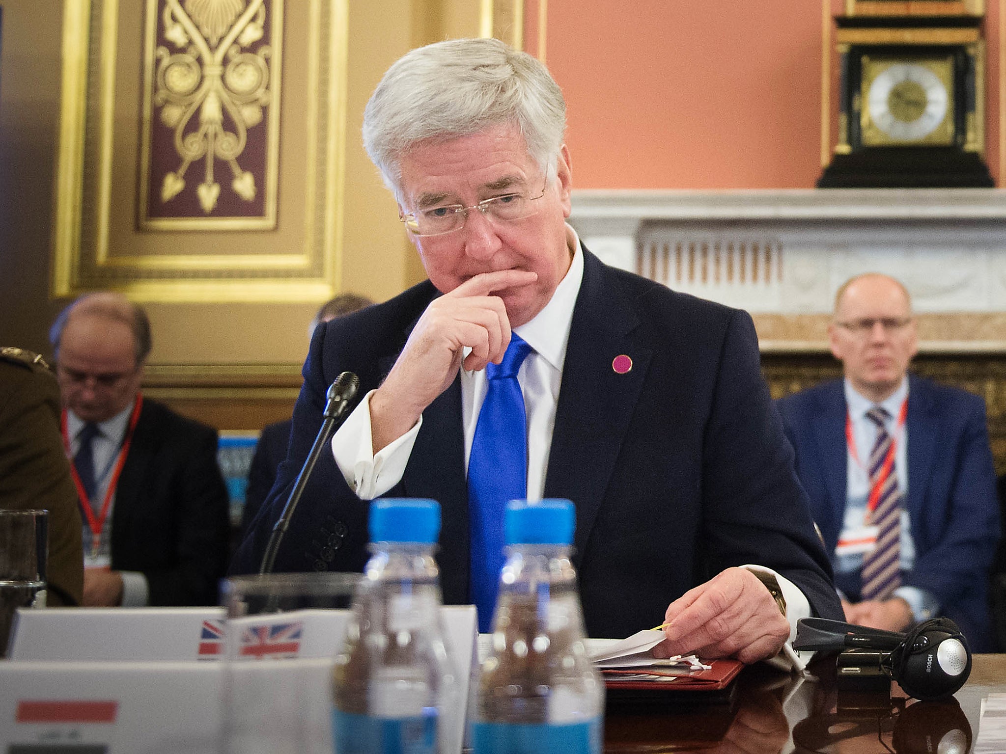 Defence Secretary Sir Michael Fallon refused to comment on leaks over security from inside Cabinet meetings about security arrangements after Brexit