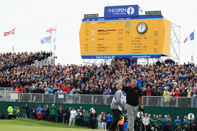 Royal St George's was the site of Darren Clarke's famous Open triumph in 2011