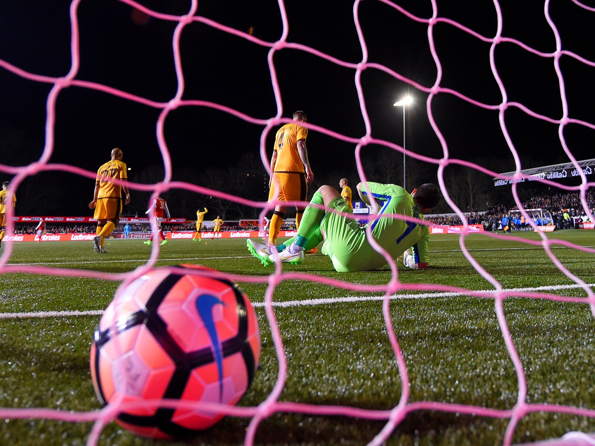 Sutton's good start was punctured by Lucas Perez's fortunate goal