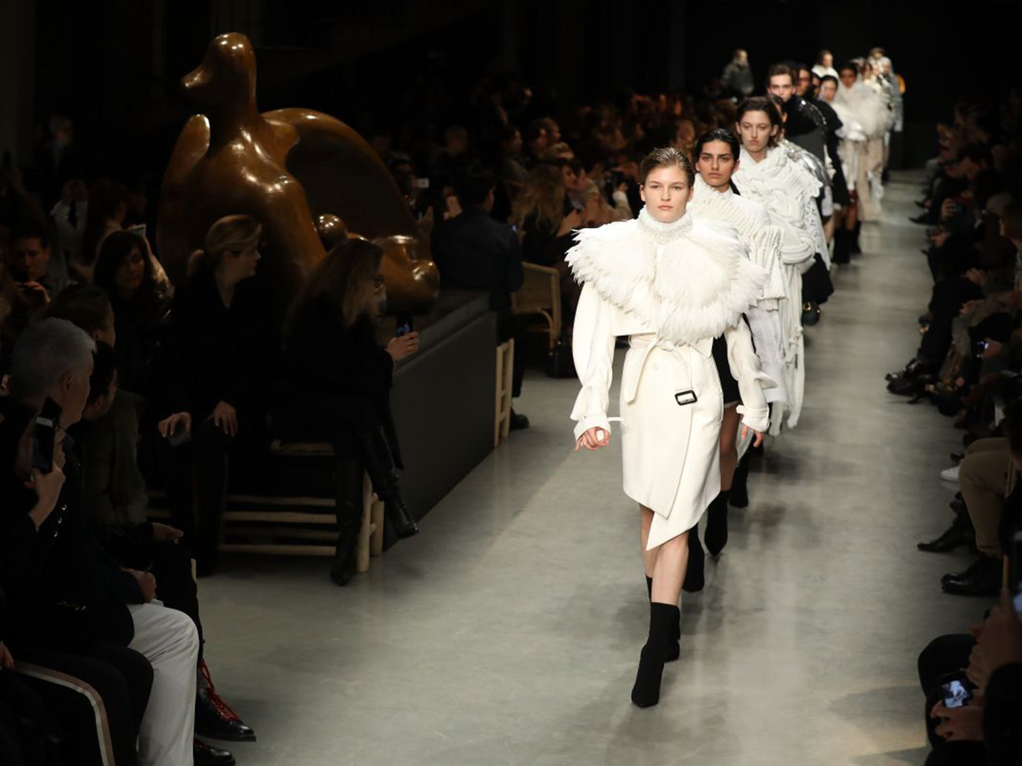 Christopher Bailey collaborated with the Henry Moore Foundation for his Burberry display
