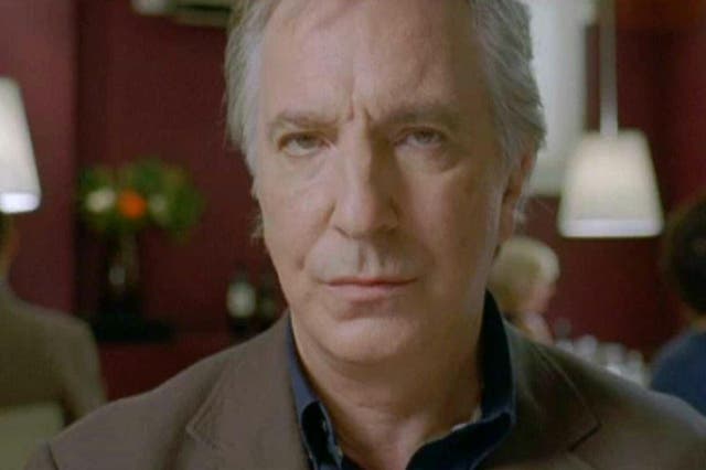 You can feel Rickman’s character’s passion burning, completely abortively and misdirected as anger while he monopolises the merlot