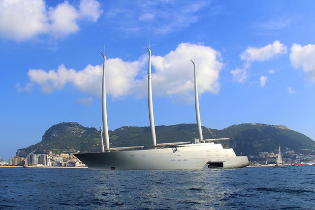 The yacht was designed by Philippe Starck