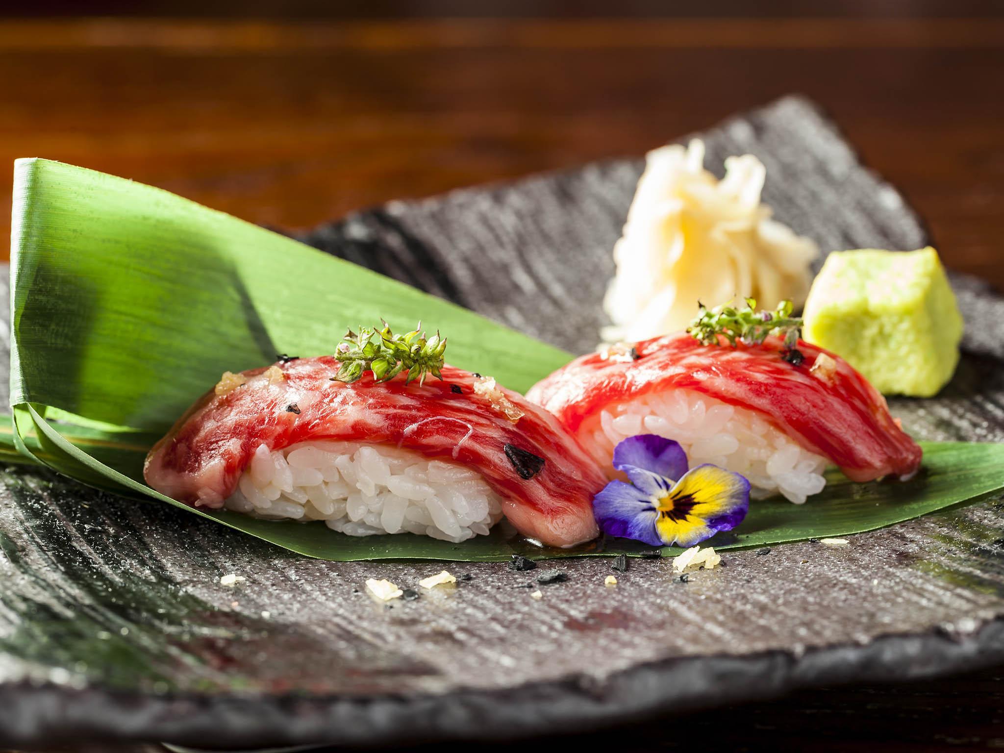 A kobe nigiri from Sushisamba in London – sushi’s been around since the time of the samurai