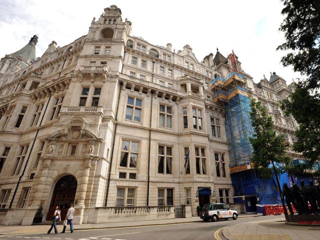  The Royal Horseguards hotel, a five-star luxury London hotel located near Embankment, was given a hygiene rating of just two
