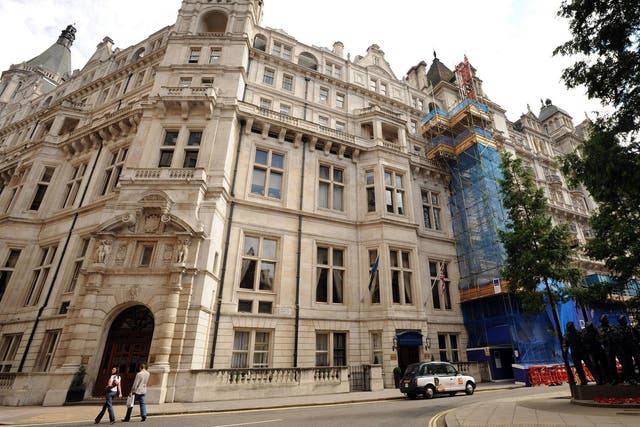  The Royal Horseguards hotel, a five-star luxury London hotel located near Embankment, was given a hygiene rating of just two