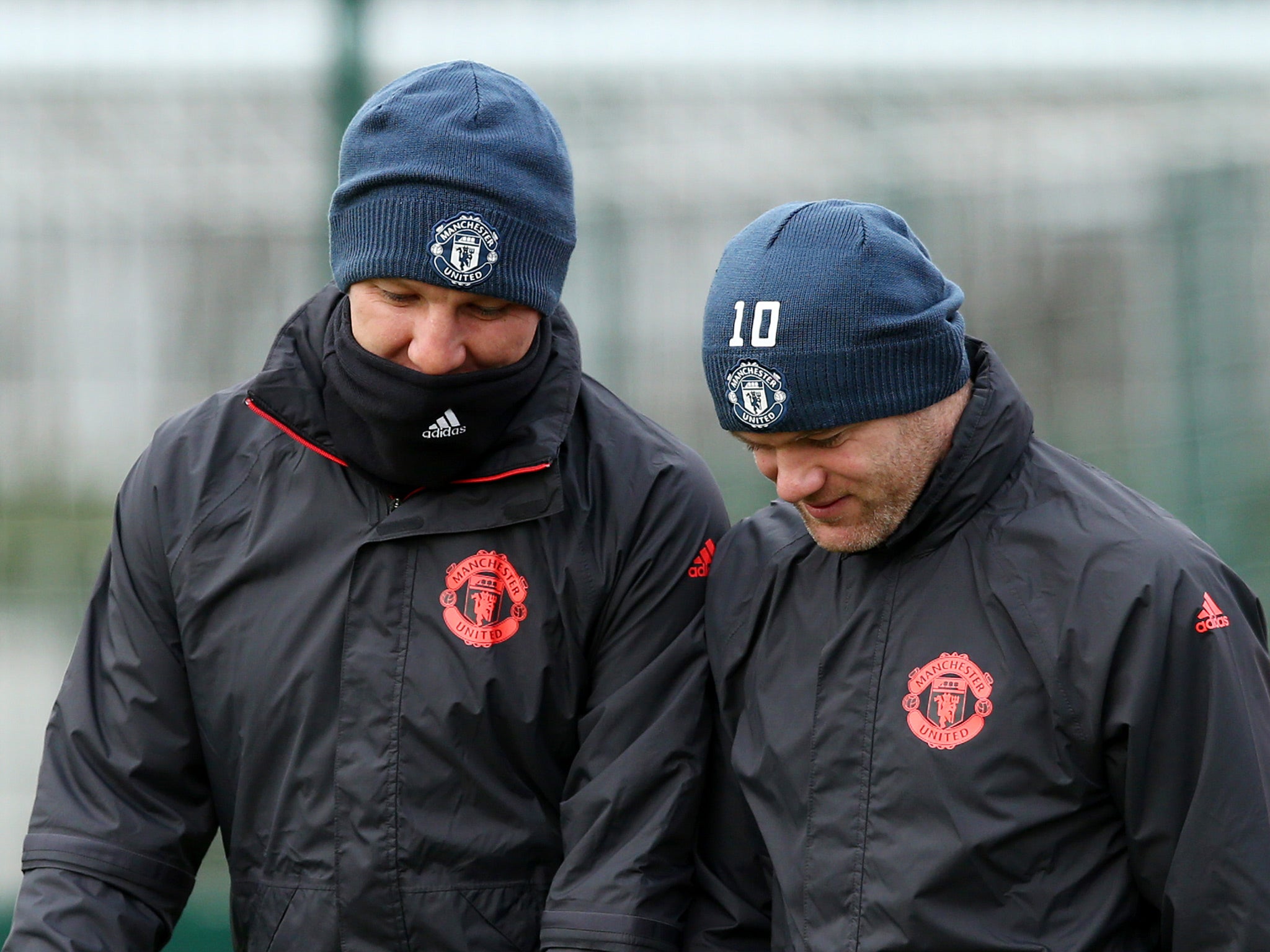 Wayne Rooney, right, will not travel to the south of France for Wednesday's second leg