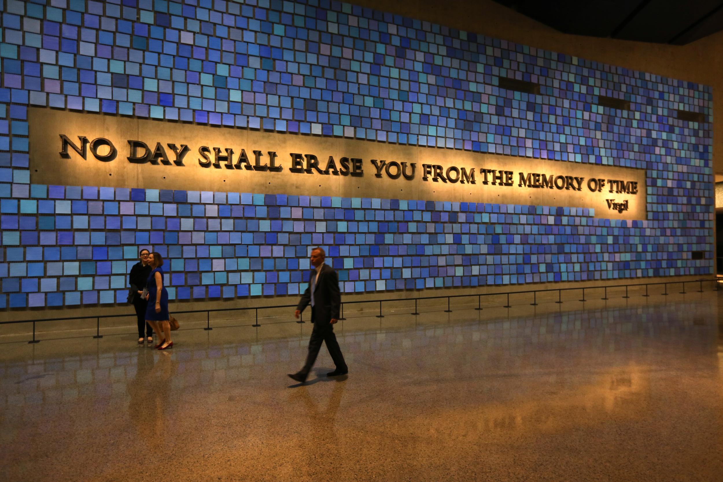 A quote by Virgil displayed in the 9/11 Memorial &amp; Museum