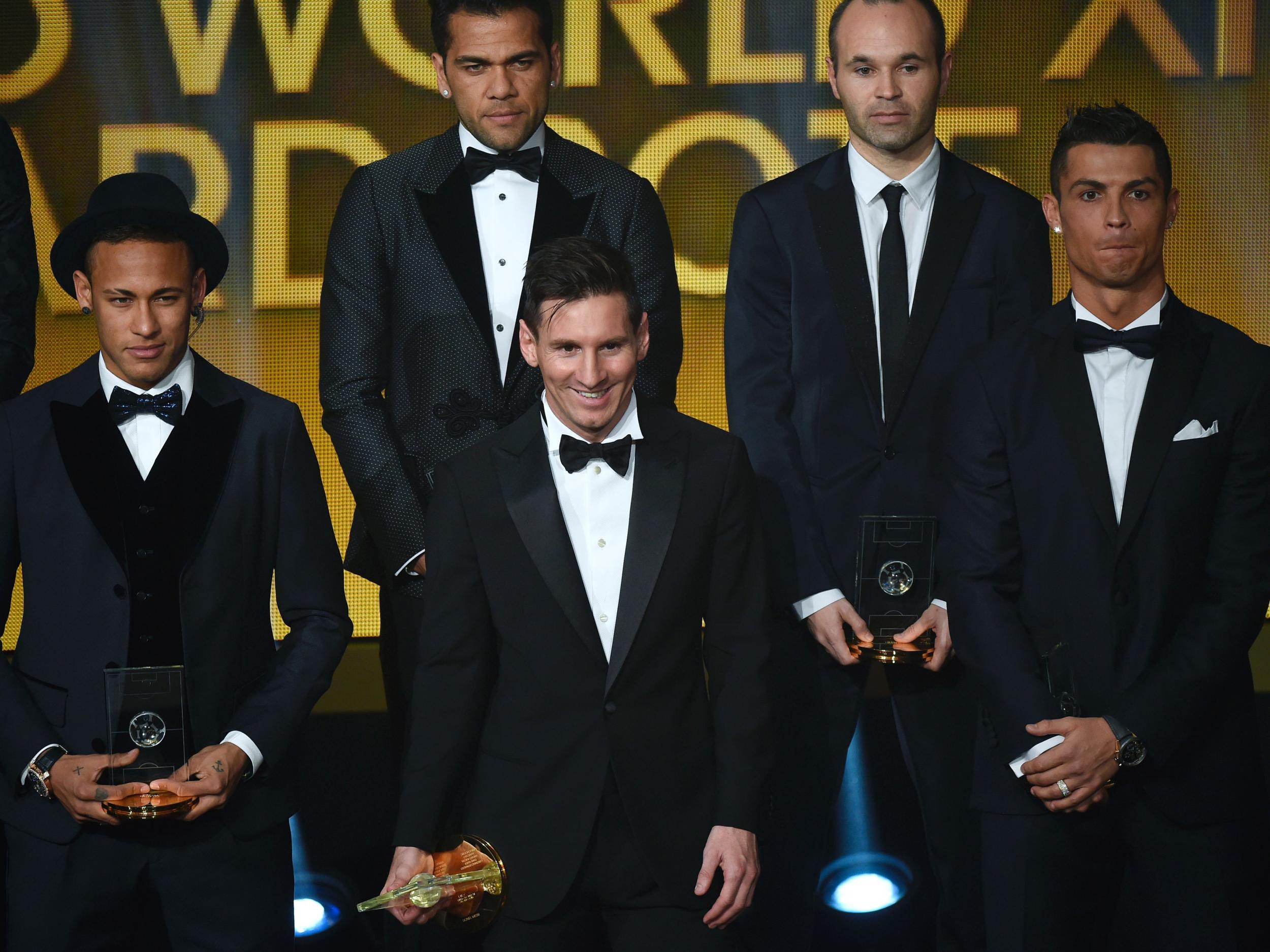 Ronaldo snubbed Alves on stage at the 2015 Ballon d'Or