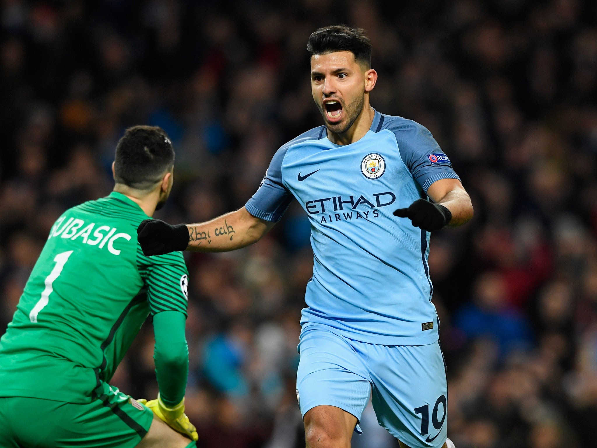 Sergio Aguero put City on terms with a fabulous volley