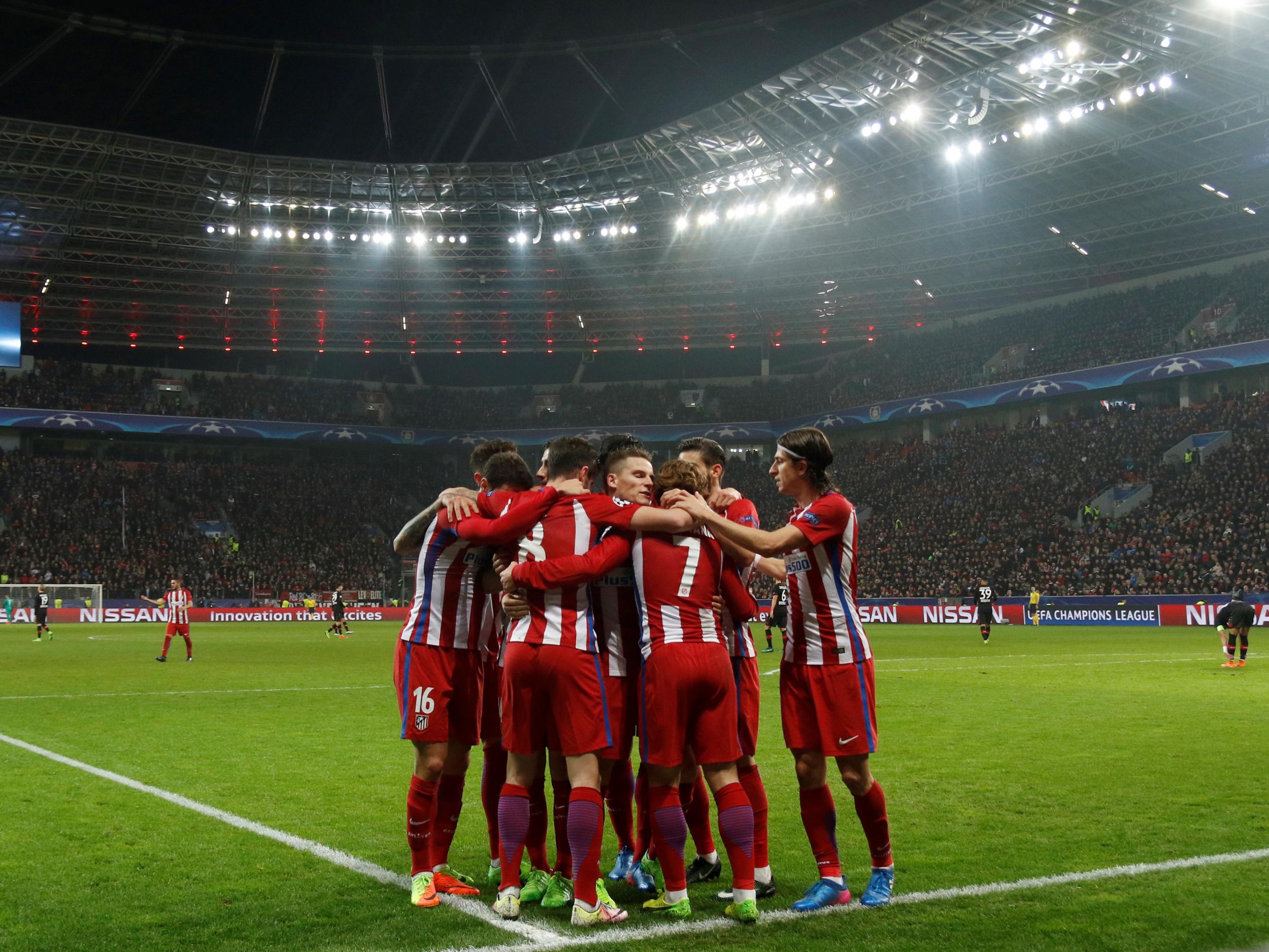 Atletico scored four away goals in Leverkusen