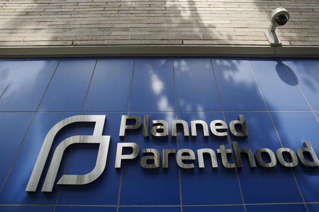 <p>A sign is pictured at the entrance to a Planned Parenthood building in New York</p>