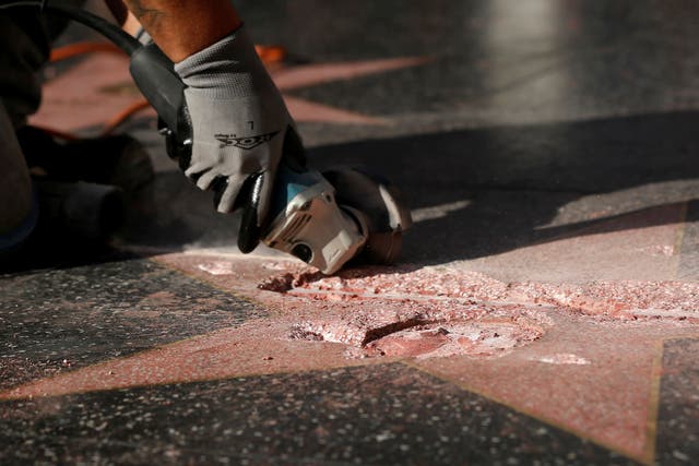 Donald Trump's star on the Hollywood Walk of Fame is fixed after it was vandalised