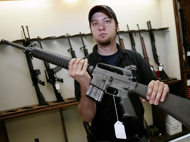 Many states allow the sale of assault rifles like these