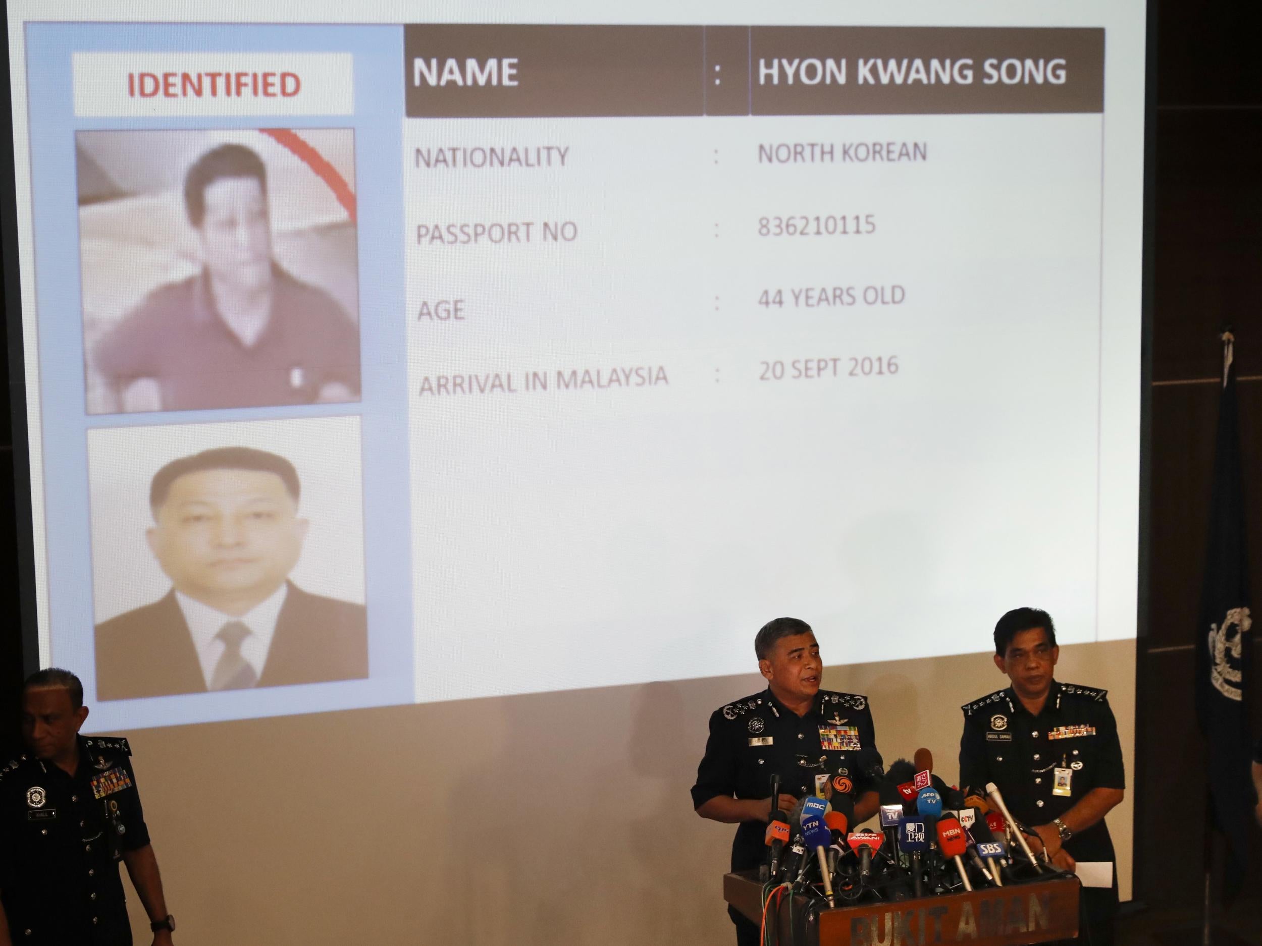 Malaysia's police chief says a North Korean Embassy official is among eight North Korean suspects in last week's fatal poisoning of the half brother of Kim Jong-un