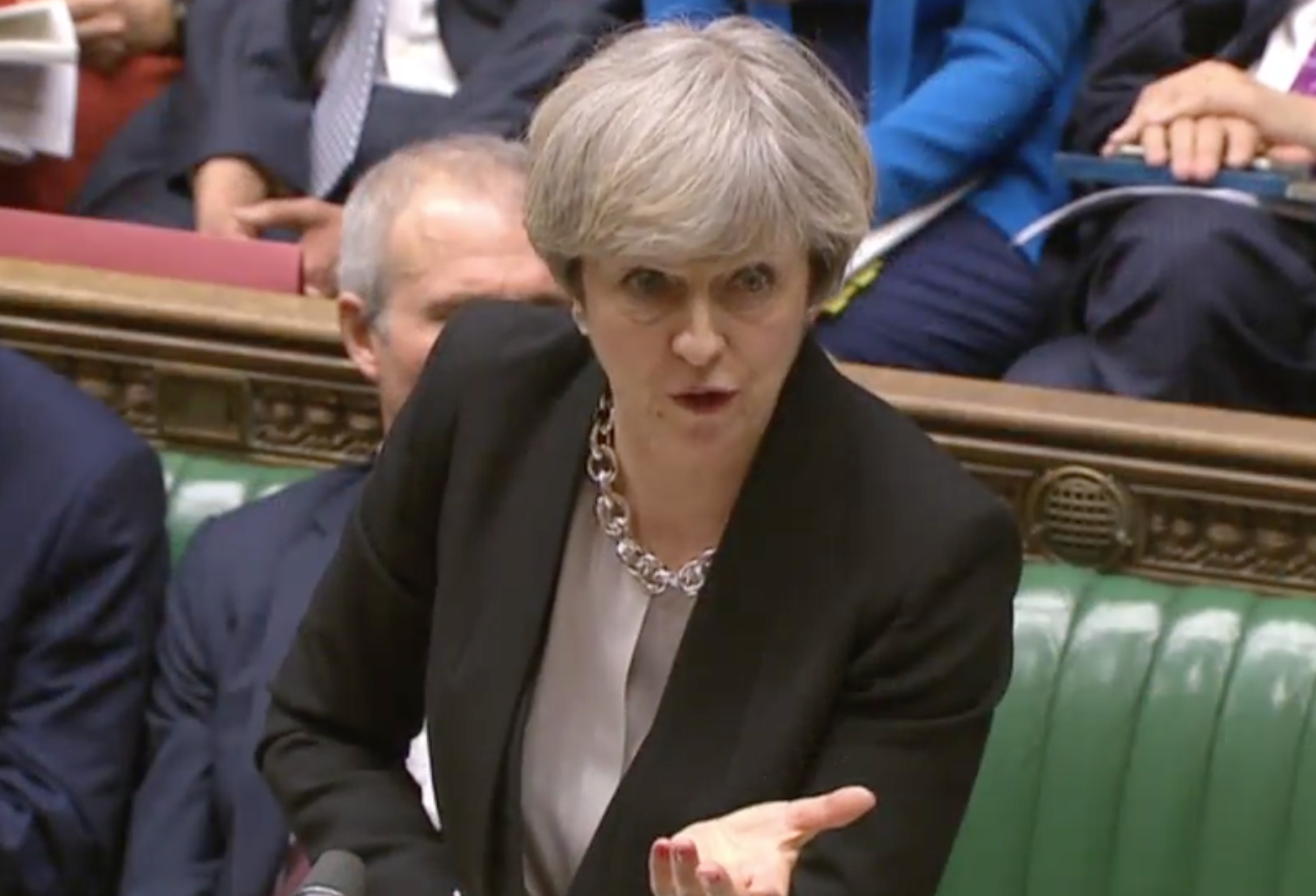 Theresa May said at PMQs she had asked the Chancellor to ensure there is ‘appropriate relief’ for firms hit by payment rises