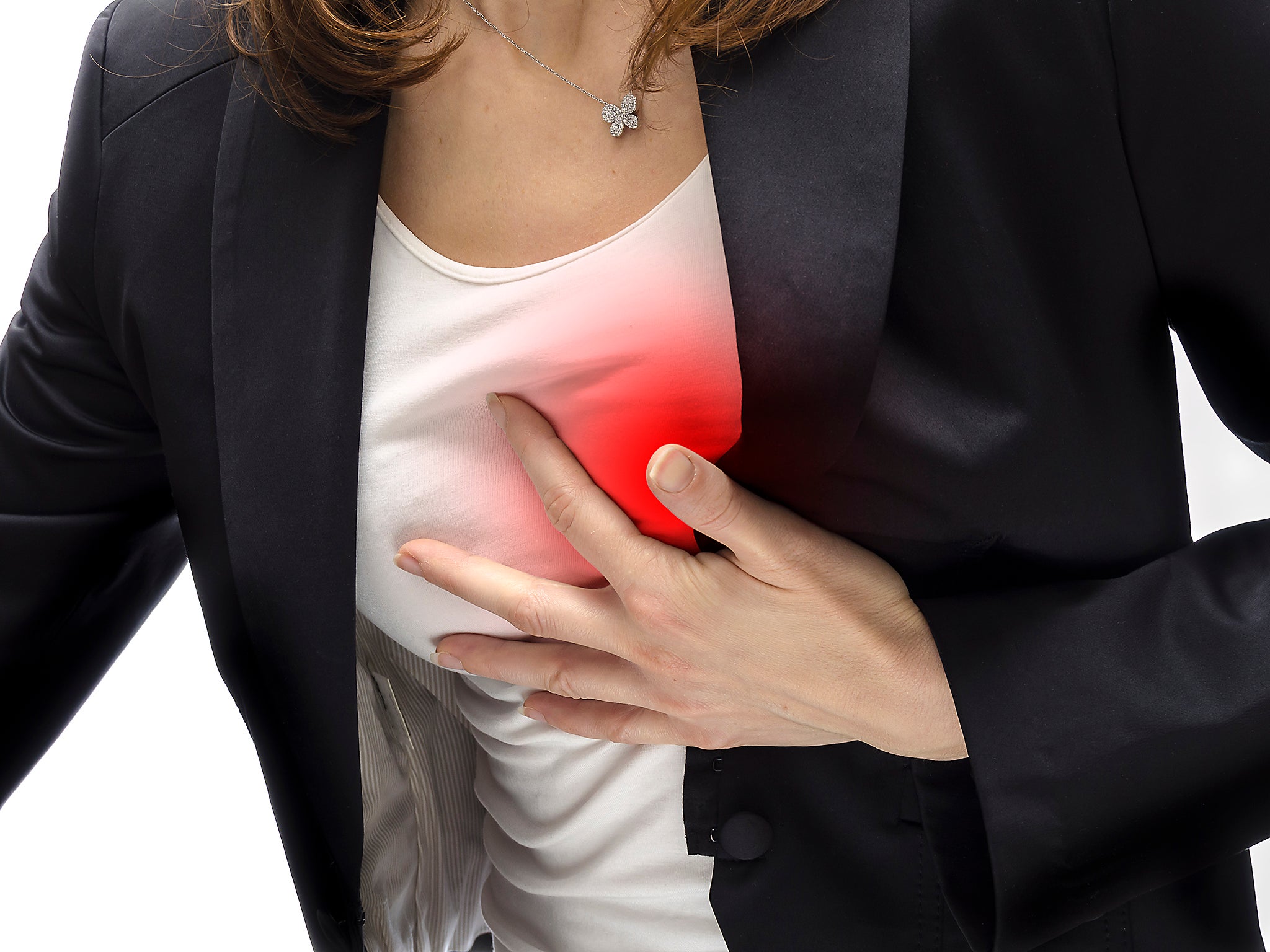 While women do experience chest pain during a heart attack, they are more likely than men to have nausea, shortness of breath and dizziness as symptoms of a heart attack