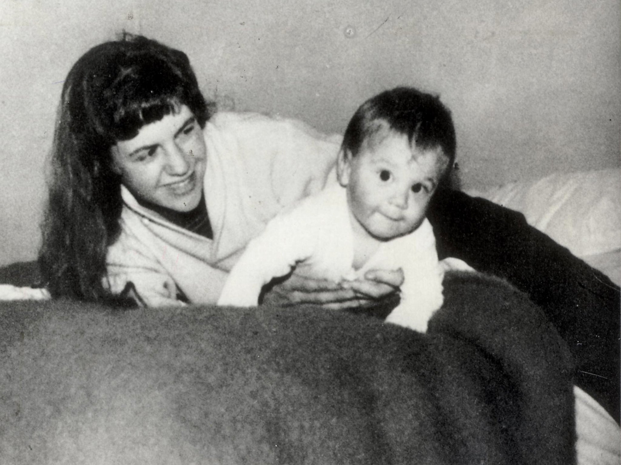 Poet Sylvia Plath and her son Nick in Devon, 1962