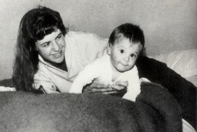 Sylvia Plath and her son Nick in Devon, 1962