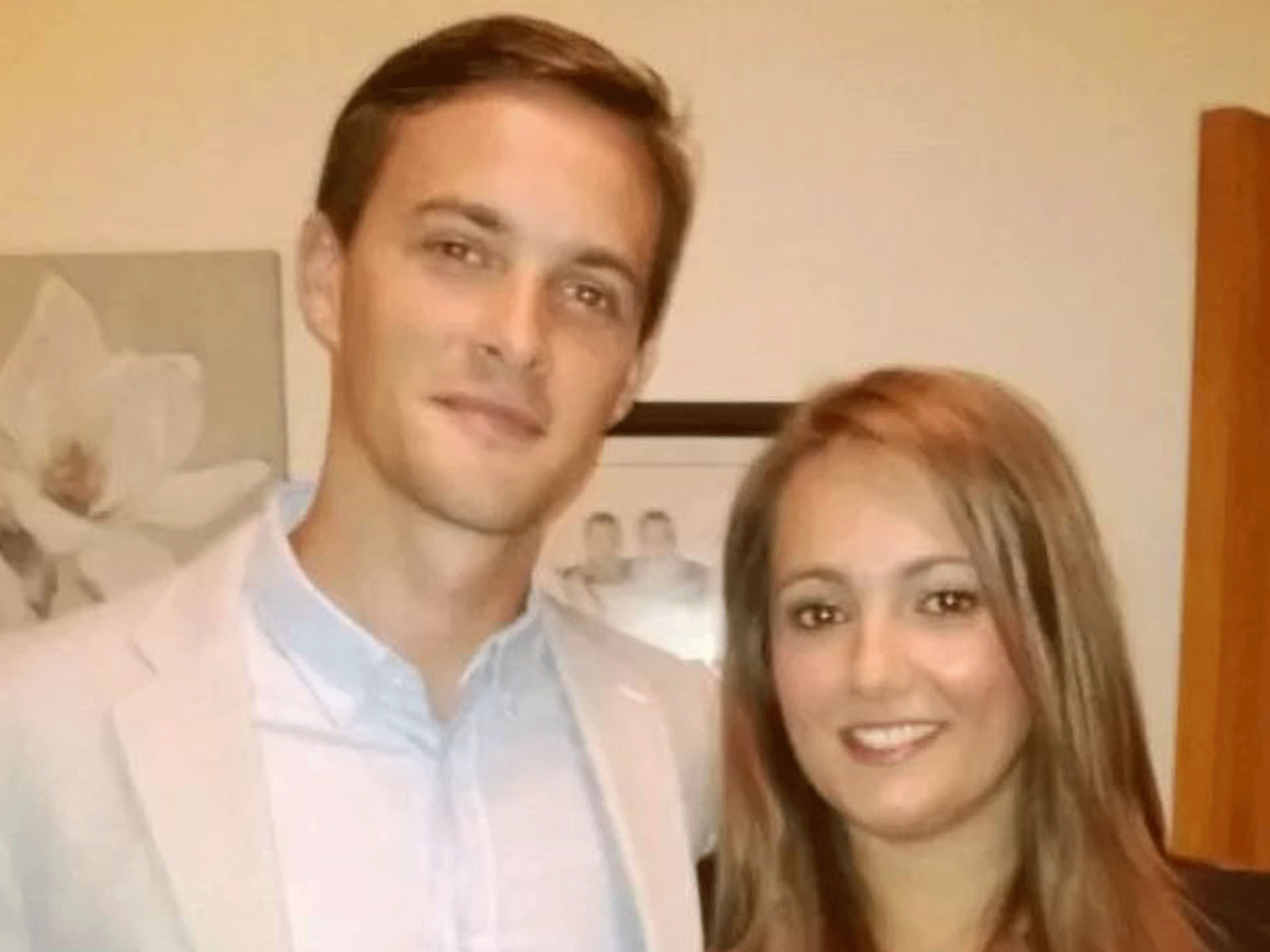 Oliver Dearlove, pictured with girlfriend Claire Wheatley, was knocked out with a single punch from Trevor Timon