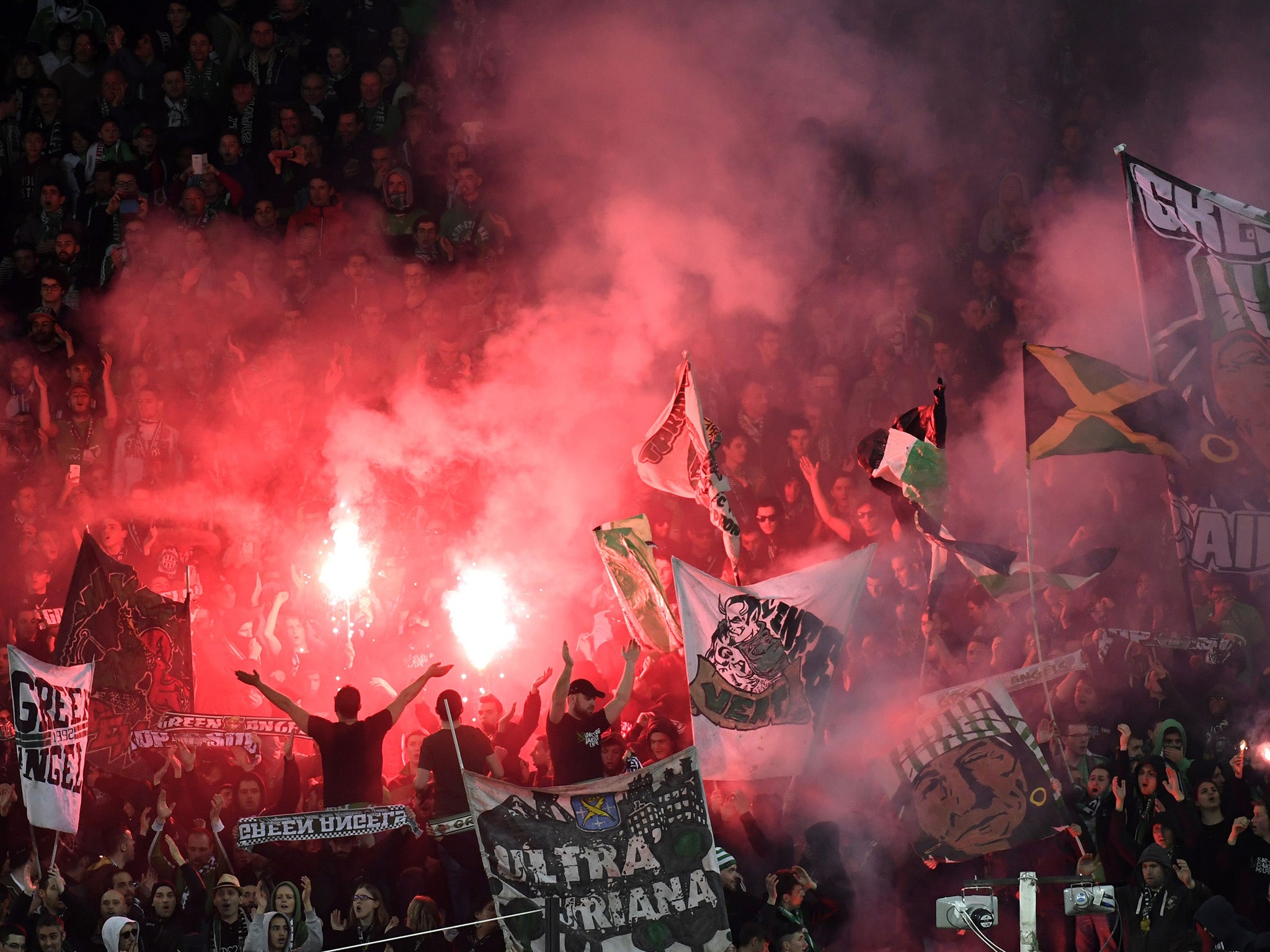 St Etienne's supporters were a raucous presence throughout