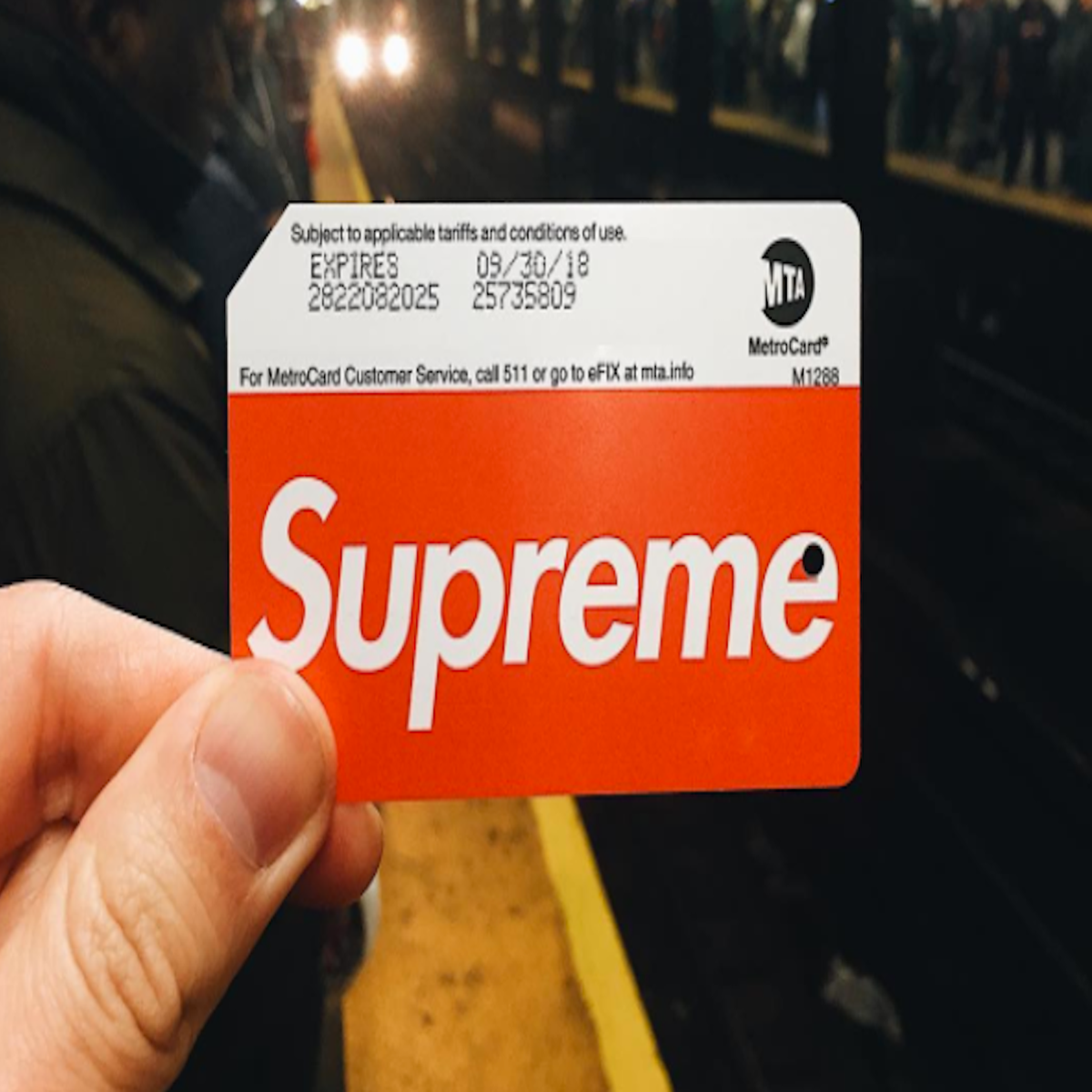 mta supreme metrocard phone case