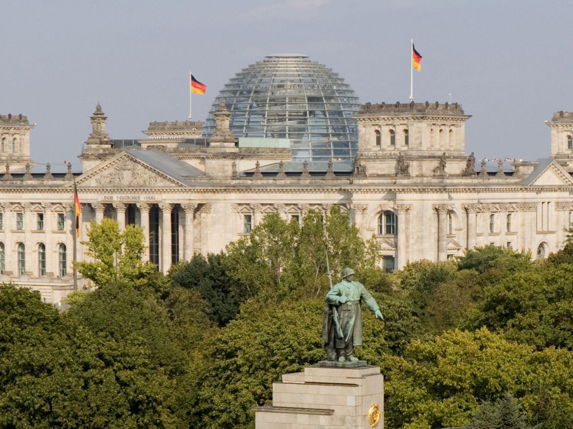 The Reichstag in Berlin. The mocked-up version will give youngsters something true-to-life to attack