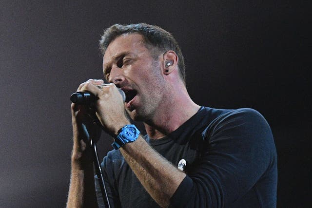 Coldplay's Chris Martin at the Brits paying tribute to George Michael