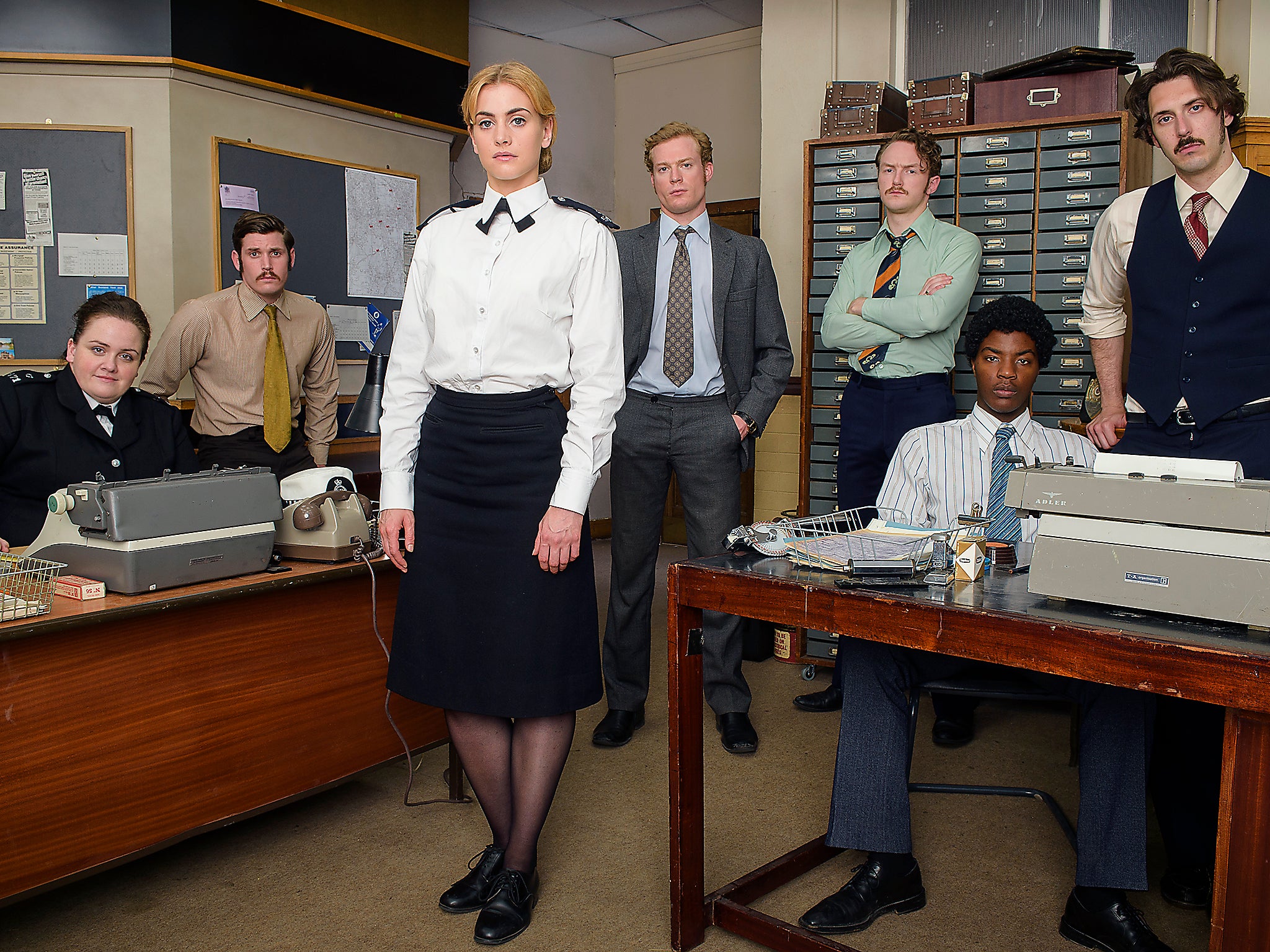 &#13;
Stefanie Martini plays in the young Jane Tennision in the new 1970s-set Prime Suspect &#13;