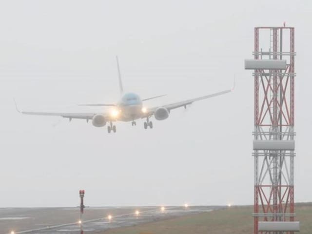 Planes battle to land at UK airports in alarming footage