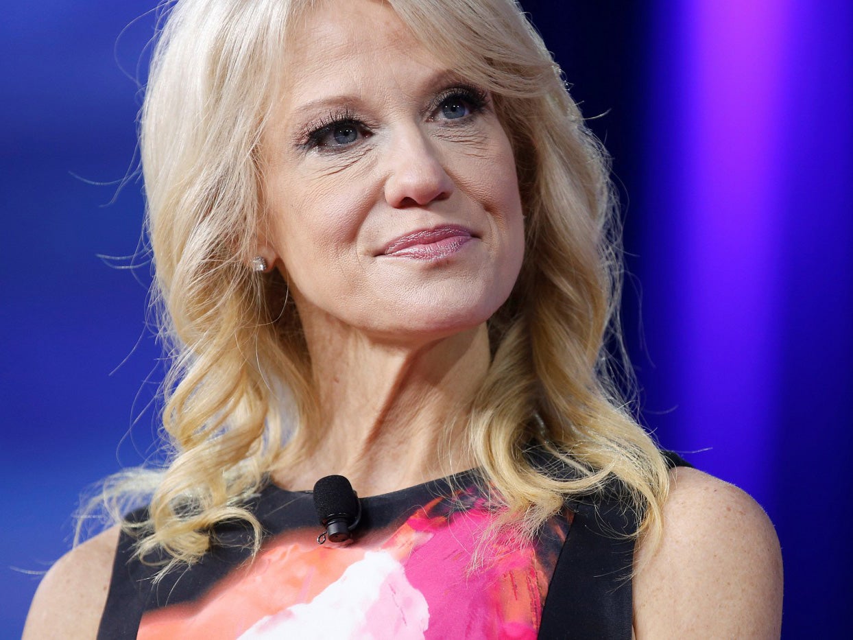 White House counsellor Kellyanne Conway speaks during the Conservative Political Action Conference in Maryland’s National Harbour