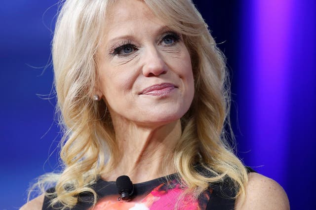 White House counsellor Kellyanne Conway speaks during the Conservative Political Action Conference in Maryland’s National Harbour