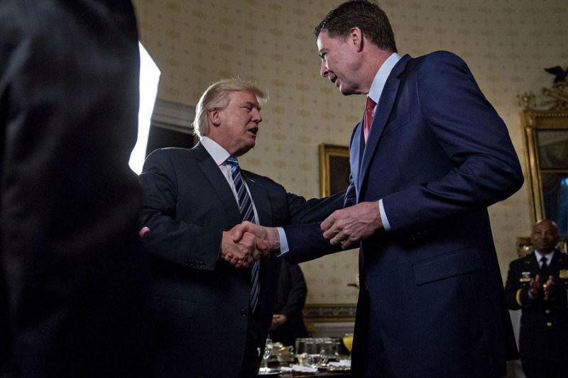 Donald Trump meeting with FBI Director James Comey